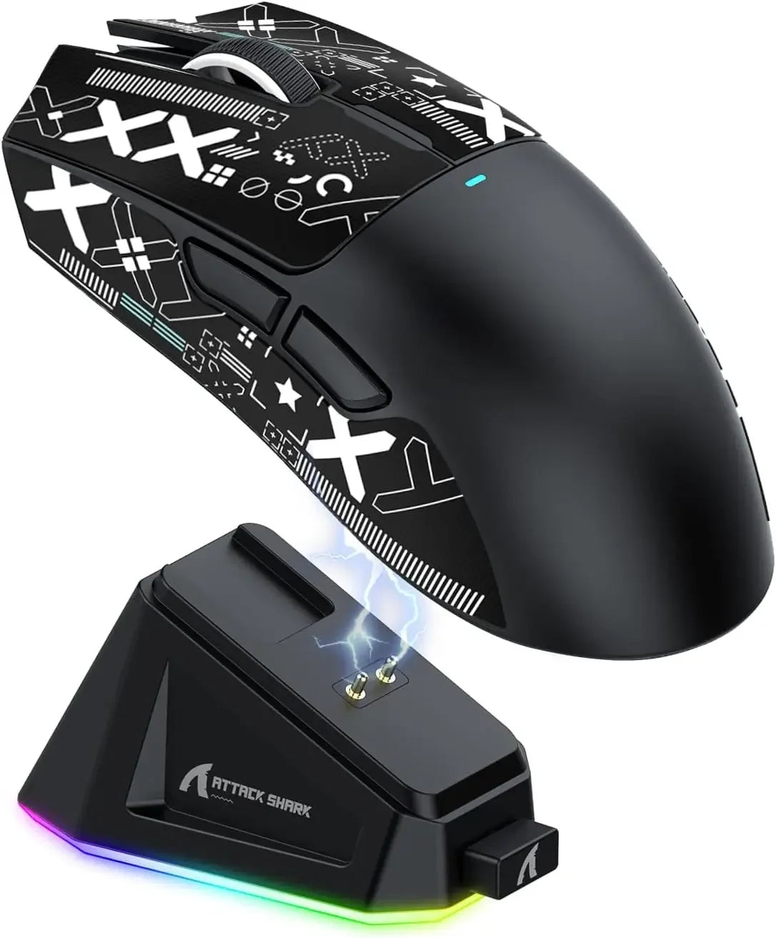 Attack Shark X11 PAW3311 Wireless Bluetooth Mouse, 2.4G 400IPS RGB PC Gaming Mouse