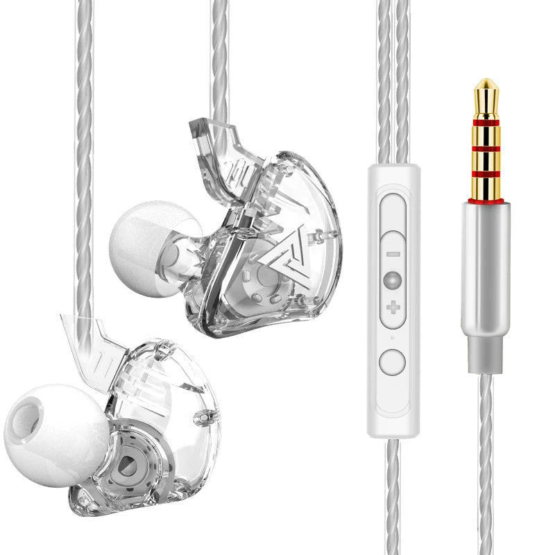 Original QKZ AK6 Copper Driver HiFi Wired Earphone 3.5MM Race Sport Headphone Bass Stereo Headset Music Earbuds In Ear With Mic