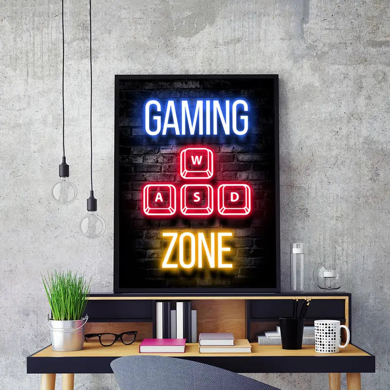 Gamer Quotes Canvas Poster Wall Art Decor (11.8"x15.7")