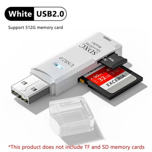 2-in-1 Multi Functional USB 3.0 Card ReaderMicro SD TFMemoryCardReaderUSBFlashDrive CardreaderAdapter For PCLaptops Accessories